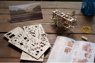 Mini-Biplane mechanical model kit