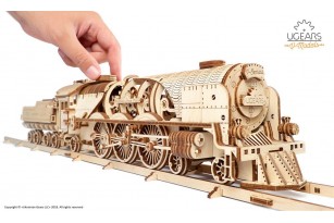 V-Express Steam Train with Tender mechanical model kit