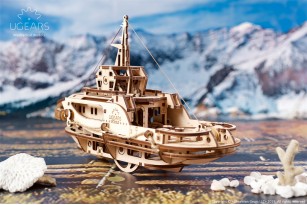 Tugboat mechanical model kit