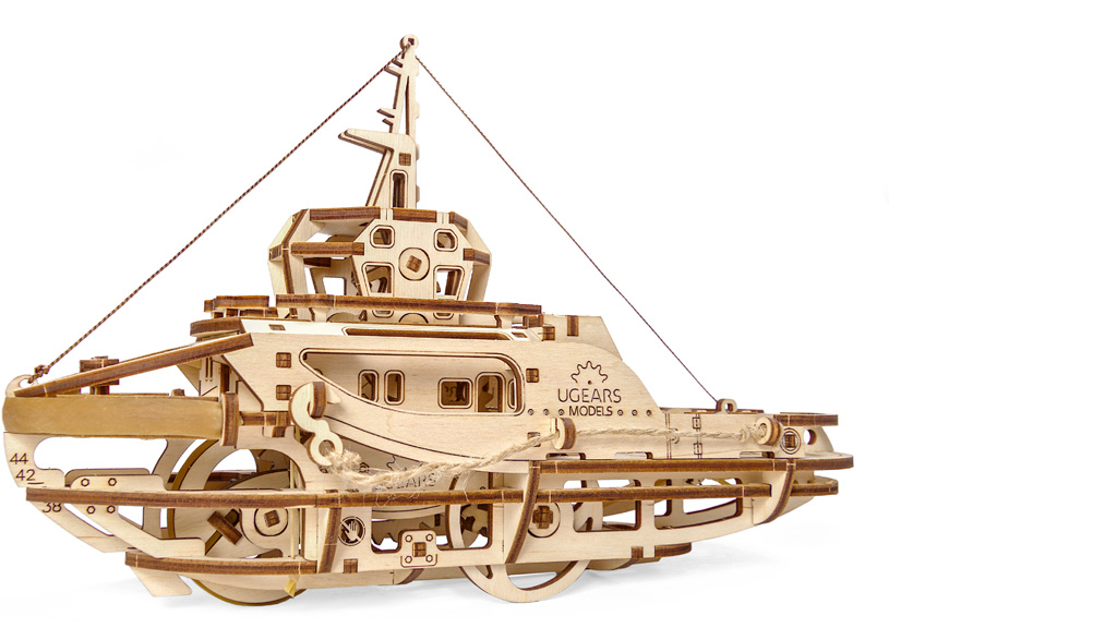 Tugboat mechanical model kit