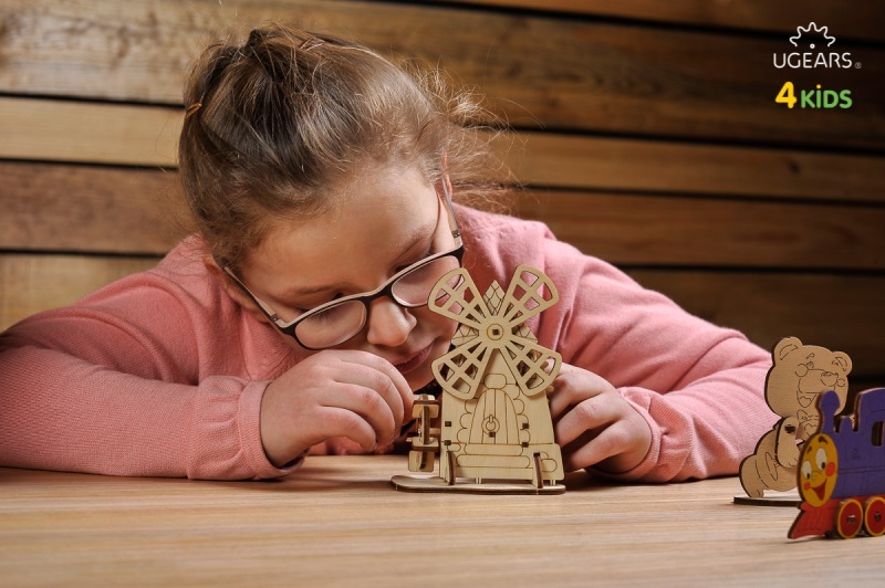 Ugears Coloring Toys Mill For Kids